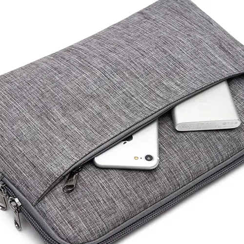 Slim, Lightweight Polyester Laptop Sleeve with Front Pocket